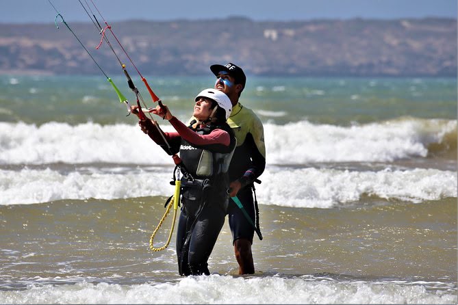 Aula de kitesurf